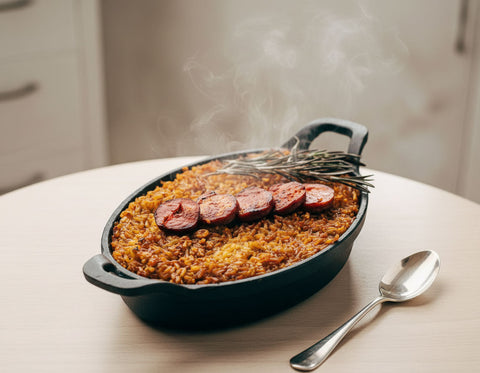 Como aquecer Arroz de Pato sem ficar seco (e tostado por cima)